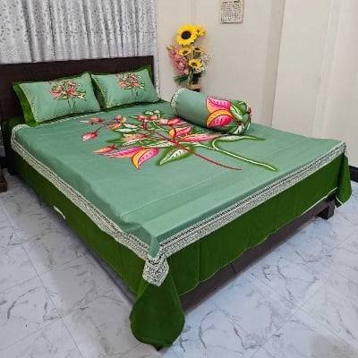 Picture of Zar'rah Shop Luxury King size Bed Sheet with Matching Pillow covers (M-532)