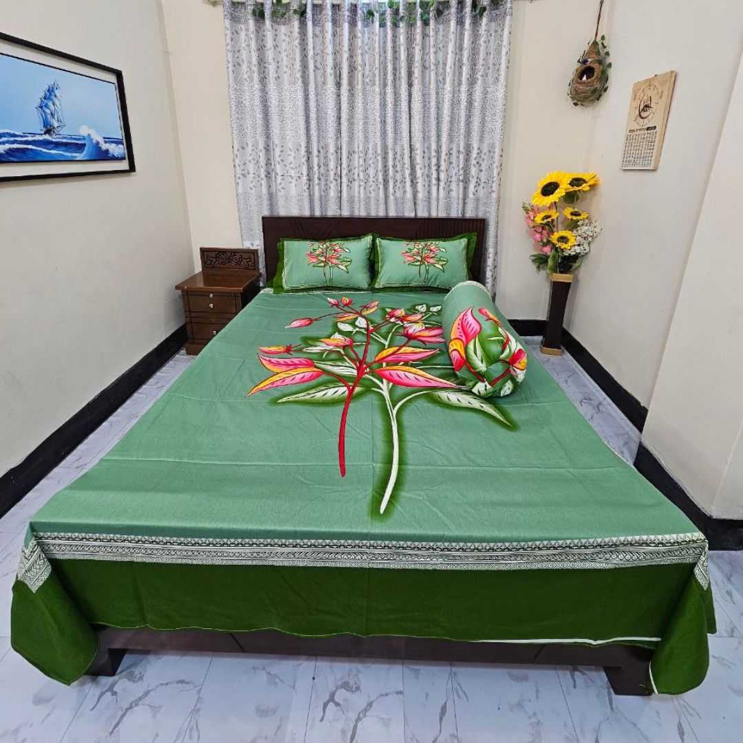 Picture of Zar'rah Shop Luxury King size Bed Sheet with Matching Pillow covers (M-532)
