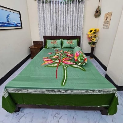 Picture of Zar'rah Shop Luxury King size Bed Sheet with Matching Pillow covers (M-532)