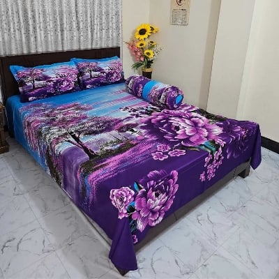 Picture of Zar'rah Shop Luxury King size Bed Sheet with Matching Pillow covers (M-542)