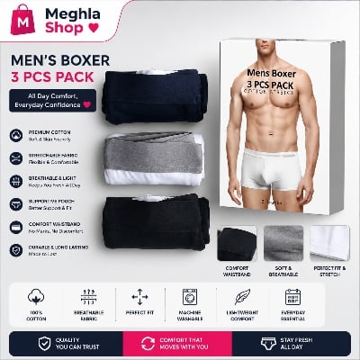 Picture of Pack of 3 Boxer Underwear for Men – Boxed Multicolor