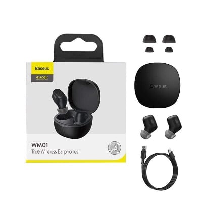 Picture of Baseus Encok WM01 TWS True Wireless Bluetooth Earphones - Earbuds Black