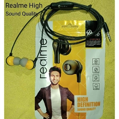 Picture of Realme RO66 in-ear Earphone with Good Bass Sound Quality for All Android Mobile Phone Multicolor