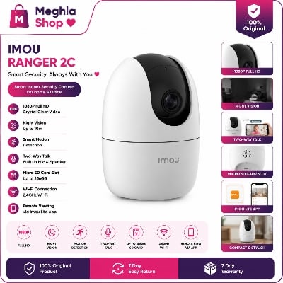 Picture of Dahua Imou Ranger 2 WiFi Camera 1080P 2MP HD Wireless Mini H.265 Human Detection IPC-A22EP V2 a (FREE MASK) Multicolor