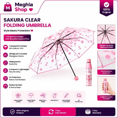 Picture of Transparent Umbrella for Women Fashionable Clear Umbrella for Men Transparent Windproof Umbrella for All Seasons 