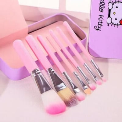 Picture of Hello Kitty Mini Makeup Brush Set of 6 Pieces - Pink