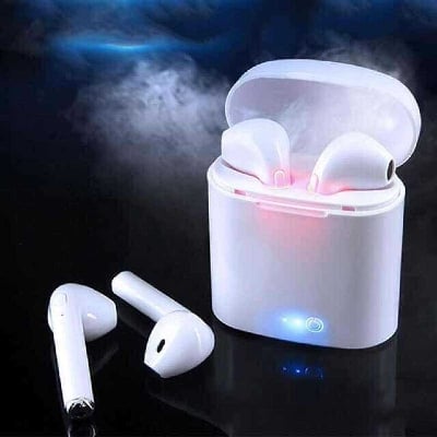 Picture of I7S Tws Dual Mini Wireless 4.1 Bluetooth Earphone With Power Case - White