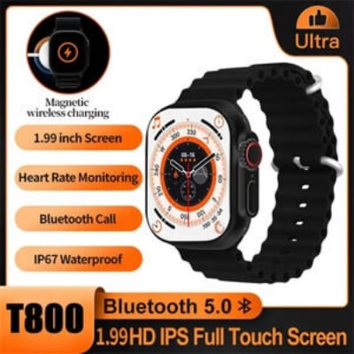 Picture of T800 Ultra Smartwatch Wireless Charging Bluetooth Call Watch For Men WOmen IP67 Waterproof Sleep Monitoring Smart Watch 1.99" HD Screen 