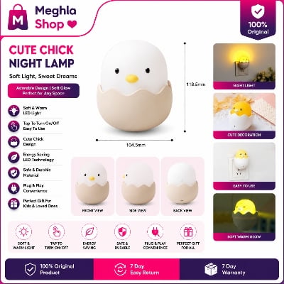 Picture of EU Plug Duck Mushroom Wall Socket Light-Control Sensor LED Night Light Bedroom lamp Multicolor