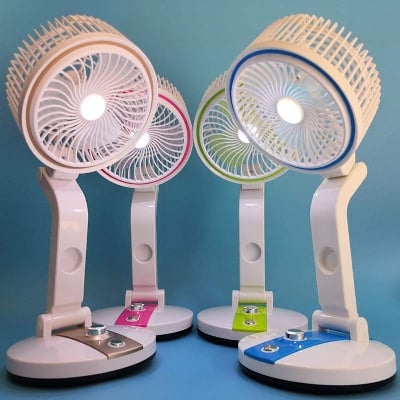 Picture of New Rechargeable Folding Table Fan with Led Light Multicolor