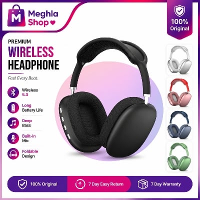 Picture of P9 Bluetooth Noise Cancelling Wireless Headphone - High-Quality Sound 