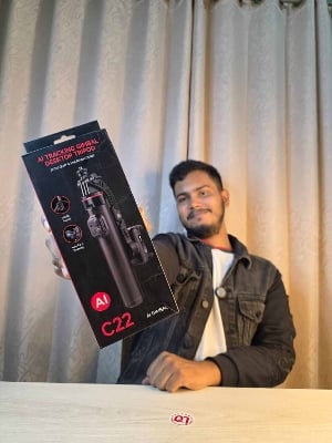Picture of New C22 Handheld Gimbal 360° AI Face Tracking Shoot Stabilizer Selfie Stick Desktop Tripod with Multifunction Remote for Smartphoes Multicolor