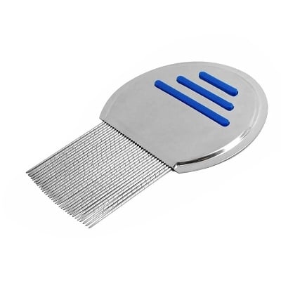 Picture of Lice Terminator Comb And All Nit Egg Free - Professional Stainless Steel Lice Removal Comb - Silver - 