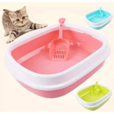 Picture of Portable Cat Litter Box With Scoop - Multicolor - 
