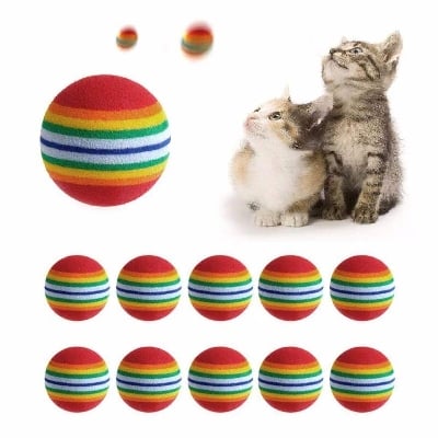 Picture of Cat Toy Rainbow ball - Multicolor - 