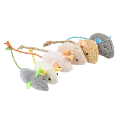 Picture of 1pcs Pet Cat Toys Mice, Cat Toy Mouse, Pet Toys for Cats, Cat Catcher for Feather Tails - Multicolor - 