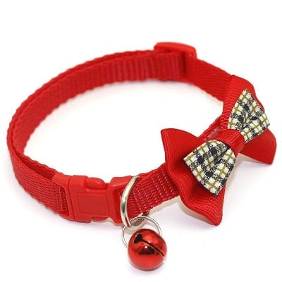Picture of Unique design bow/tie collar belt - red - Red - 