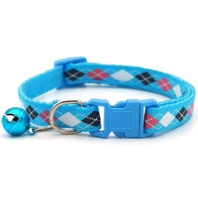 Picture of Diamond design collar belt - blue - Blue - 