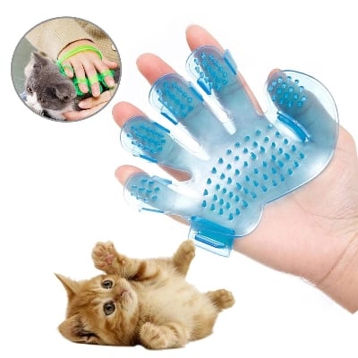 Picture of Pet Bath Glove Brush Body Scrub Dog Cat shower brush - Multicolor - 