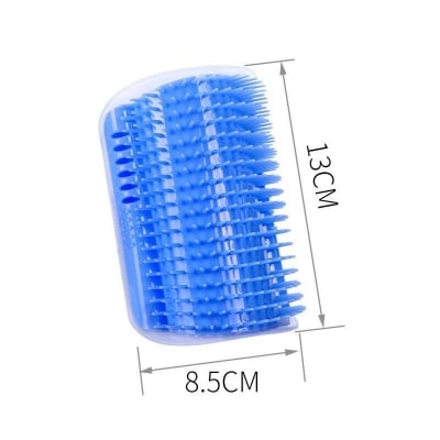Picture of Cat Self Groomer Brush || Cat Massage Device with catnip - Blue - 