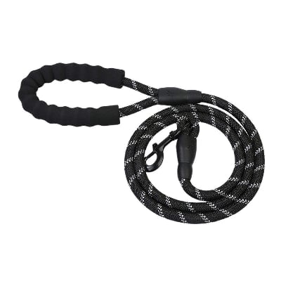 Picture of Strong Dog Leash Handle And Highly Reflective Threads For Small Medium And Large Dogs Nylon Leash Pet Safety Belt - Black - 