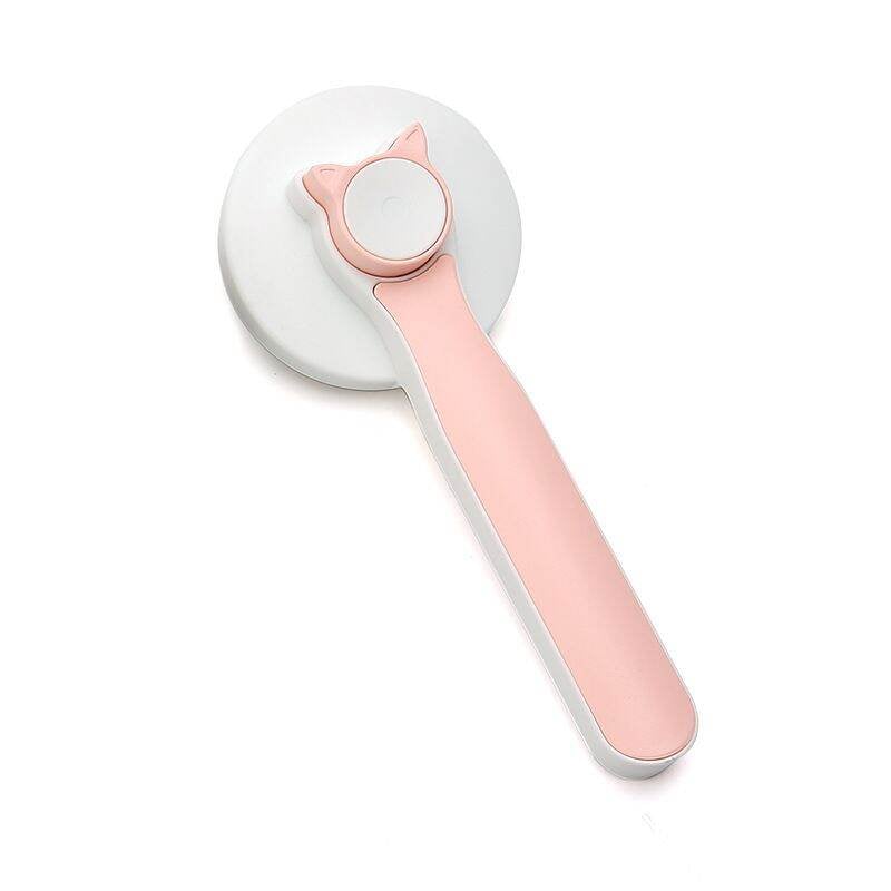 Picture of High Quality Pet Push Brush Automatic Plastic Shedding Hair Remove Tool Dog Cat Loose Hair Comb For Pet Faces Fur Nozzle Grooming - Multicolor - 