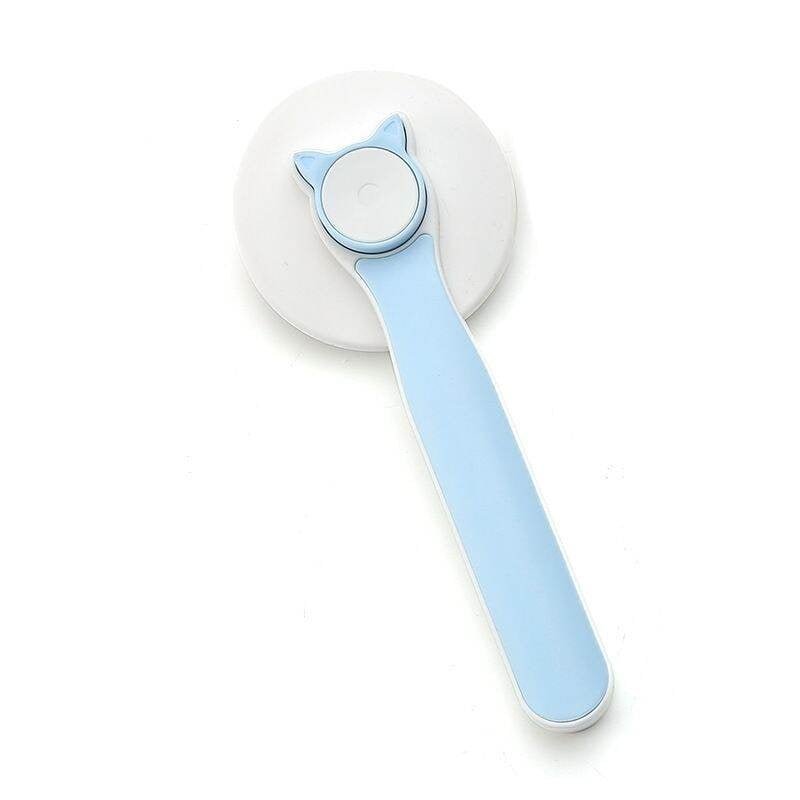Picture of High Quality Pet Push Brush Automatic Plastic Shedding Hair Remove Tool Dog Cat Loose Hair Comb For Pet Faces Fur Nozzle Grooming - Multicolor - 