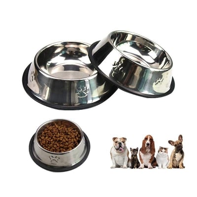 Picture of 1 Piece Stainless Steel Durable Pet Dog Cat Feeding Bowl Non Slip Bowl - 50 gm