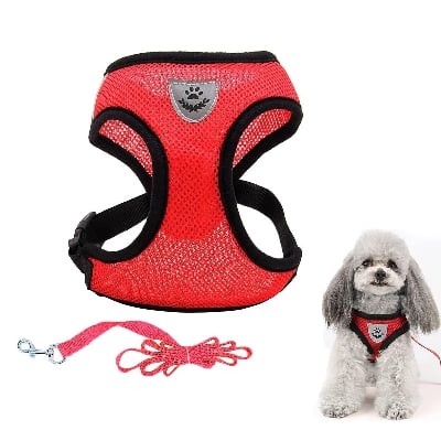 Picture of (S Size) Cat Pet Kitten Cats/Small Dog Puppy Jacket Harness & Leash Breathable Reflective