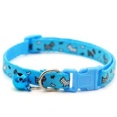 Picture of Puppy Neck Strap Soft For Small Dog Collars Cat Belt - Light Blue - Light blue - 