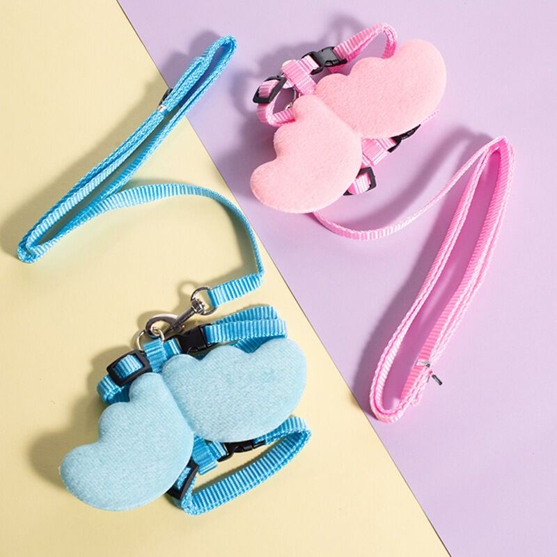 Picture of Pet Small Cat Belt Harness Nylon Leash Beautiful Angel Wing Dog-Harness-Leash-Belt-Pet
