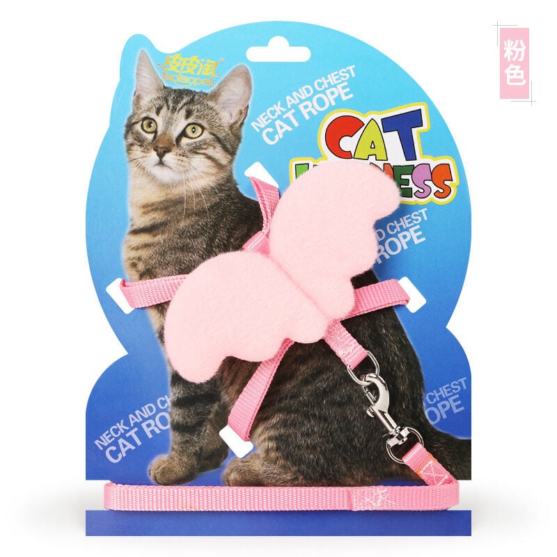 Picture of Pet Small Cat Belt Harness Nylon Leash Beautiful Angel Wing Dog-Harness-Leash-Belt-Pet