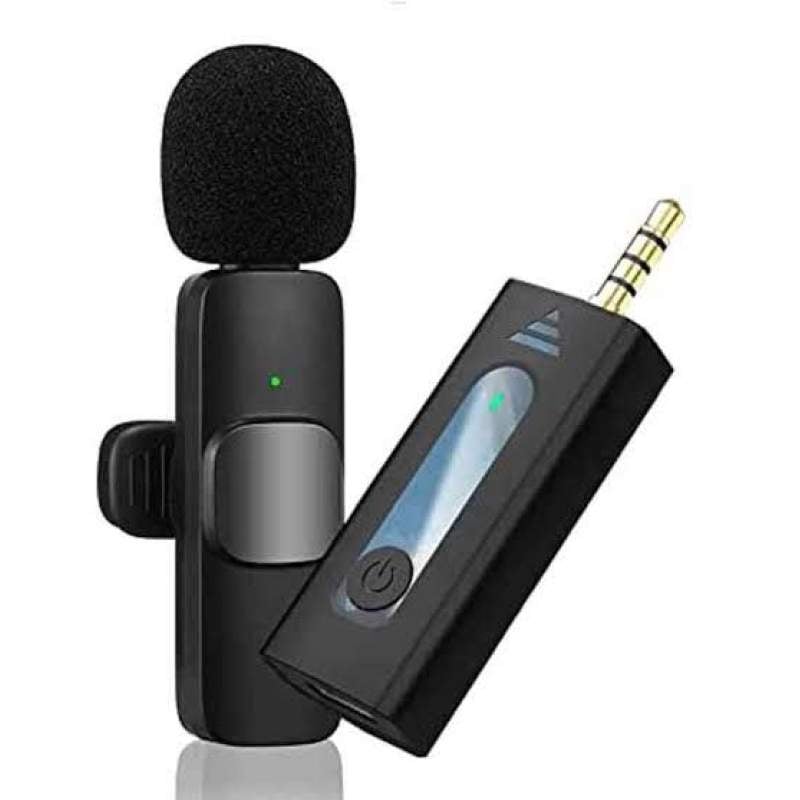 Picture of K35 Single Wireless Microphone 100% Authentic for Smartphone, DSLR Camera and Speakers-Black