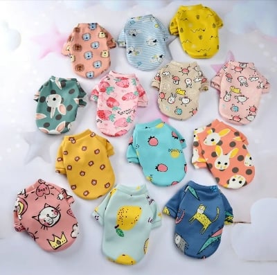 Picture of Pet winter cloth velvet clothe for cat/dog - multicolour - 50 gm