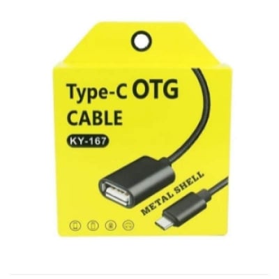 Picture of Type C OTG USB Adapter , USB-C to USB 3.0 OTG Adapter Type C Male to USB Female Adapter for all SmartPhone etc-Black