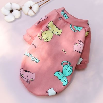 Picture of Pet winter cloth velvet clothe for cat/dog - multicolour - 50 gm
