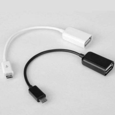 Picture of OTG Adapter Cable Micro USB OTG Converter Micro Connector Data Cable 1 Piece-Black
