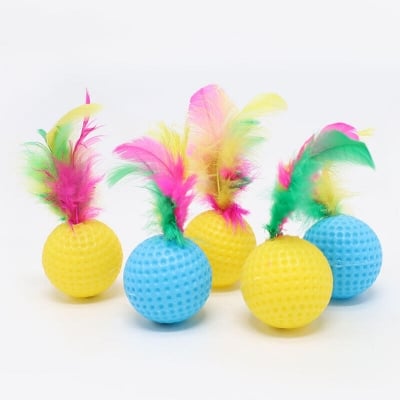 Picture of Colorful Golf Interactive Ball with feature Cat Toy 1pcs - Multicolor - 