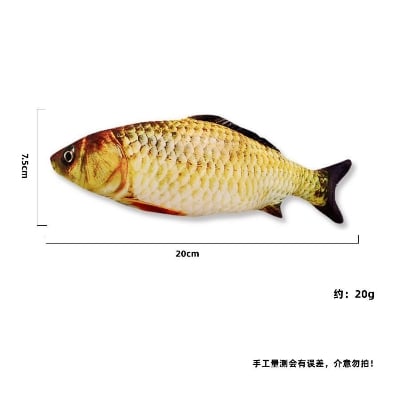 Picture of Non-Electric Fish Toy Realistic Plush Simulation Fish Funny Interactive Pets Pillow fish - Multicolor - 