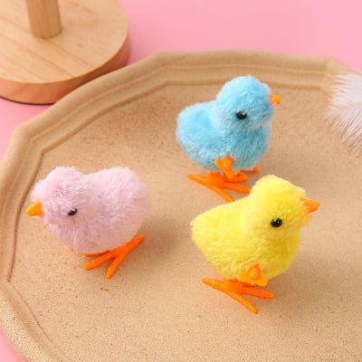 Picture of Clockwise Key Type Toy Chicken Toy 1Pieces/Baby Cute Cartoon Chick Wind Up Walking Chicken Toys - Multicolor - 