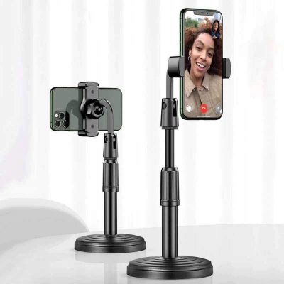 Picture of Height Adjustable Mobile Phone Stand Holder for Live Stream-Black