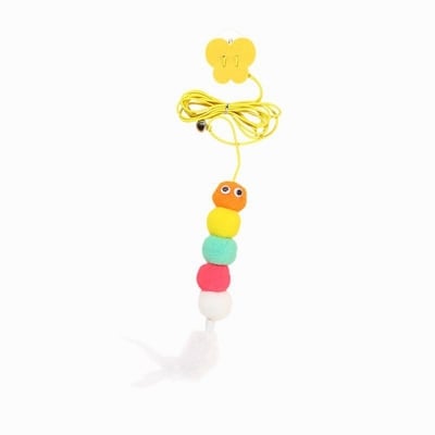 Picture of Self-healing elastic cat toy feather bell, cat amusing stick, door hanging swing, little mouse toy cat to relieve boredom - Multicolor - 