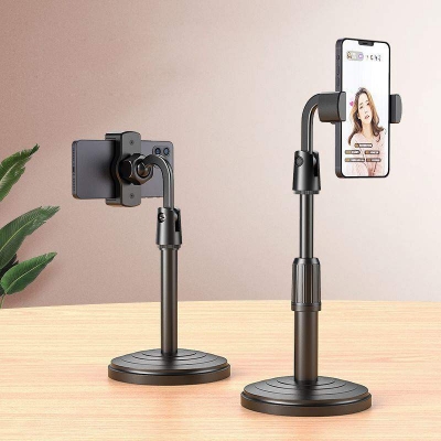 Picture of Height Adjustable Mobile Phone Stand Holder for Live Stream-Black