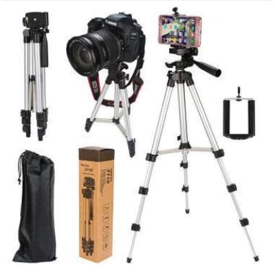 Picture of Tripod 3110 Camera Stand with Phone Holder Clip TikTok Stand-Silver