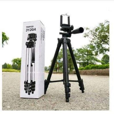 Picture of Tiktok Tripod 3120 Camera Stand with Phone Holder Clip -Black