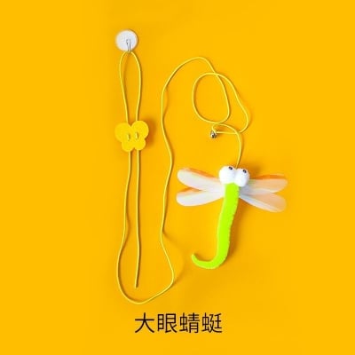 Picture of Self-healing elastic cat toy feather bell, cat amusing stick, door hanging swing, little mouse toy cat to relieve boredom (gass foring) - Multicolor - 