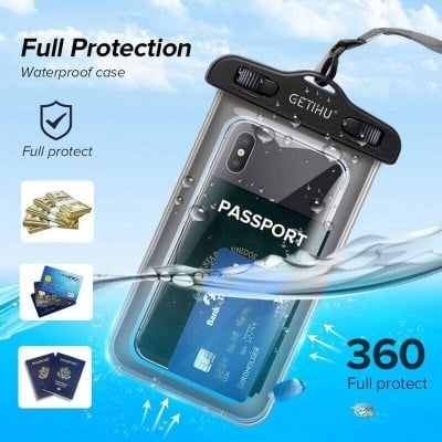 Picture of Waterproof Mobile Bag PVC Mobile Phone Cases Clear Pouch Case Water Proof Cell Phone Bag With Lanyard-Multicolor