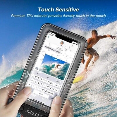 Picture of Waterproof Mobile Bag PVC Mobile Phone Cases Clear Pouch Case Water Proof Cell Phone Bag With Lanyard-Multicolor