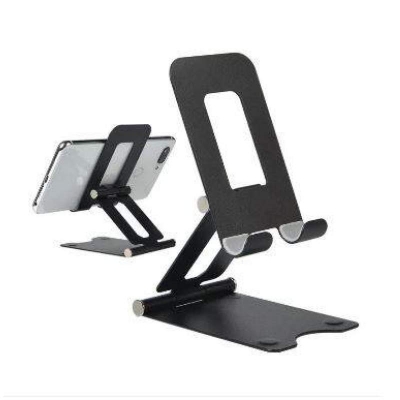 Picture of A30 Foldable Adjustable Metal Phone Holder Portable Desktop Unilversal Phone Tablet-Black
