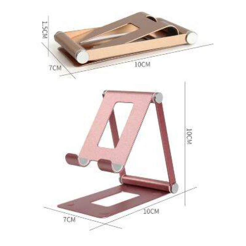 Picture of Aluminum Alloy Portable iPad Stand Compatible 4.7-11 Inch Tablet Phone Holder Adjustable Desktop Phone Tablet Stand-Black